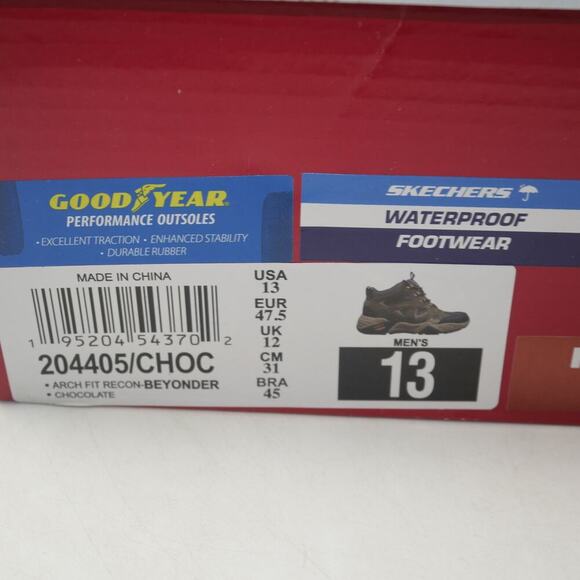 NEW Skechers Men's 13 Arch Fit Recon Beyonder WP Boots Brown Goodyear Outsoles - Picture 10 of 13